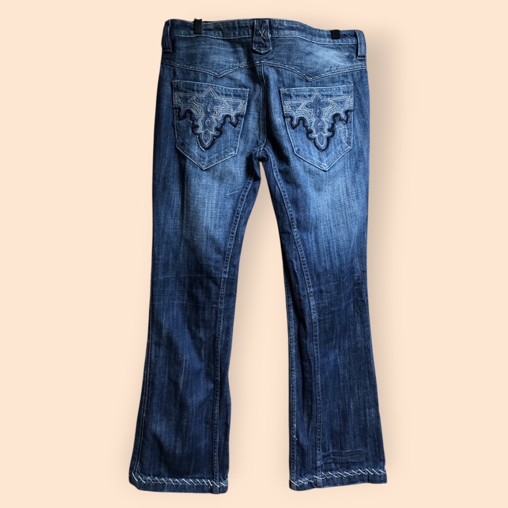Vintage Y2K Antik Denim Medium Wash Embroidered Bootcut Jeans Western Women’s 32